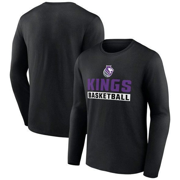 Men's Sacramento Kings Black Let's Go Long Sleeve T-Shirt