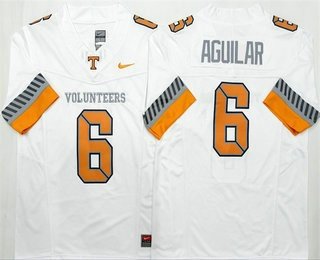 Men's Tennessee Volunteers #6 Joey Aguilar Limited White 2025 College Football Jersey