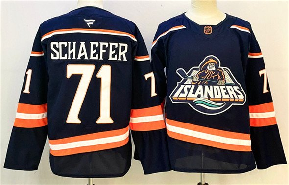 Men's New York Islanders #71 Matthew Schaefer Navy 2024-25 Stitched Hockey Jersey