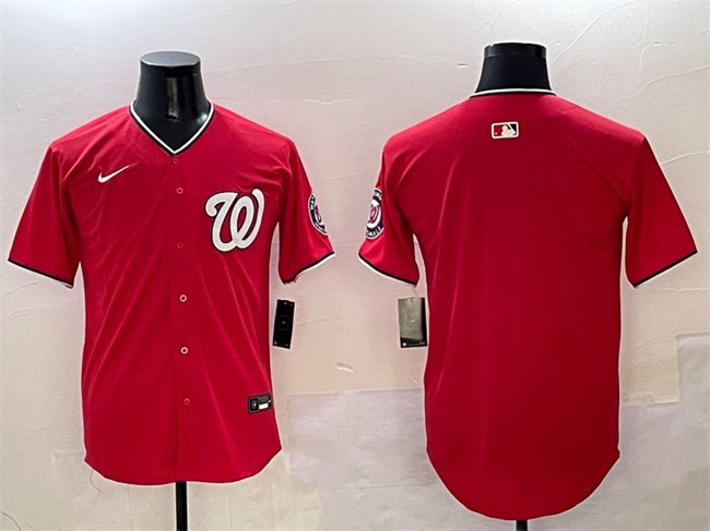 Men's Washington Nationals Blank Red Limited Stitched Baseball Jersey