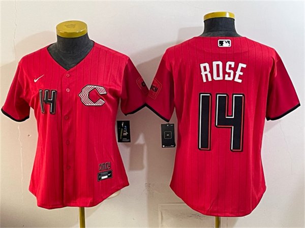 Youth Cincinnati Reds #14 Pete Rose Red 2026 City Connect Stadium Stitched Baseball Jersey
