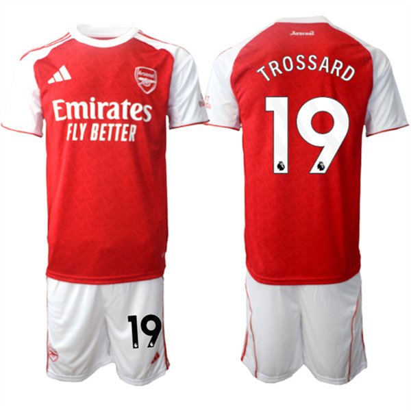 Men's Arsenal F.C #19 Leandro Trossard 2026 Red Home Soccer Jersey Suit