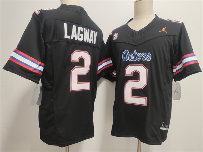 Men's Florida Gators #2 DJ Lagway Black F.U.S.E. Stitched Jersey