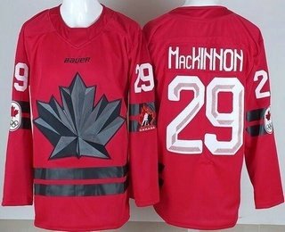 Youth Canada #29 Nathan MacKinnon Red 2026 Olympics Authentic Jersey