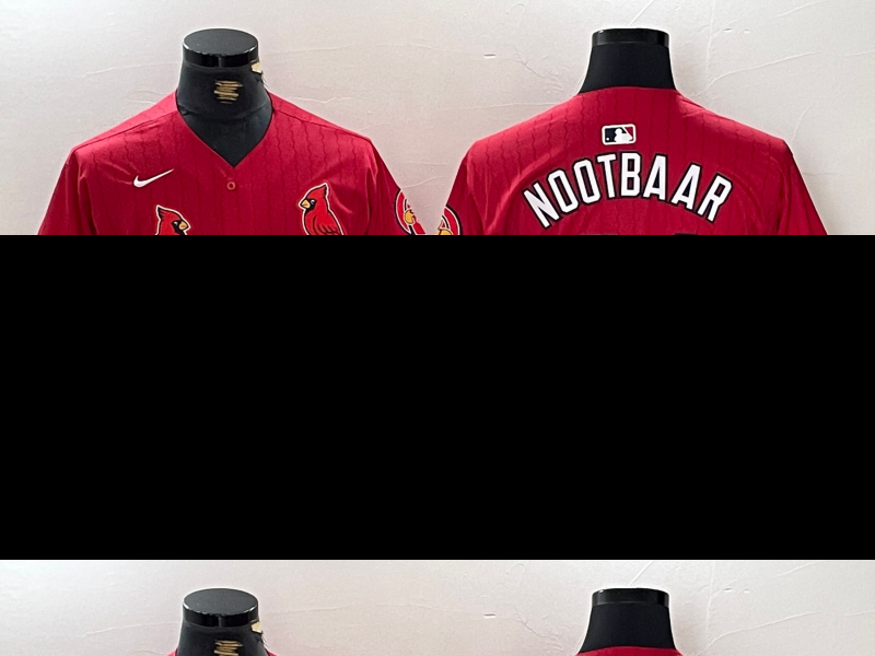 Men's St. Louis Cardinals #21 Lars Nootbaar Red 2024 City Connect Limited Stitched Baseball Jersey
