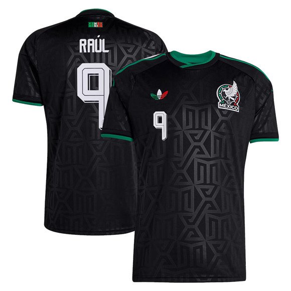 Men's Mexico #9 Raúl Jiménez Black 2026 Soccer Jersey Suit